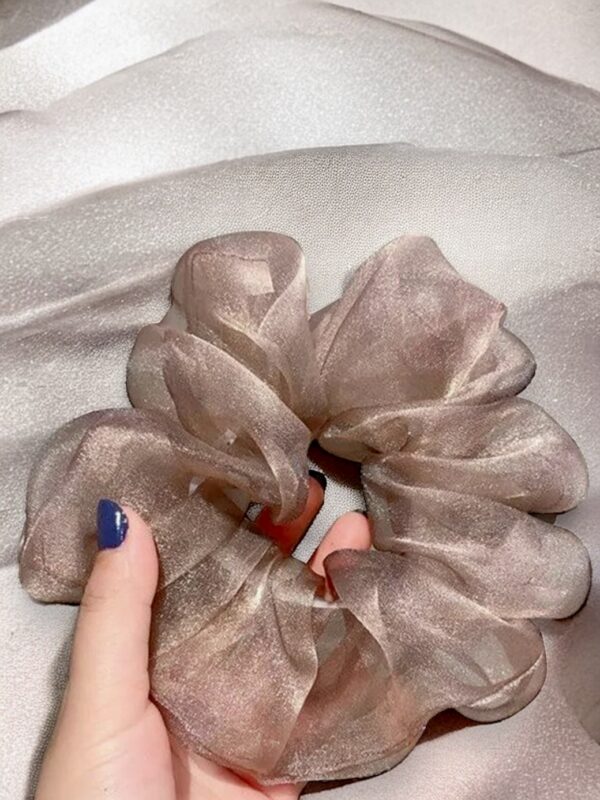 Big Handmade Satin Scrunchie (1 piece) - Image 5